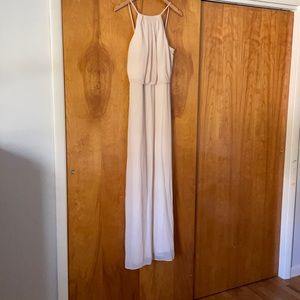 Bill Levkoff High neck bridesmaid dress in Champagne, Size 10